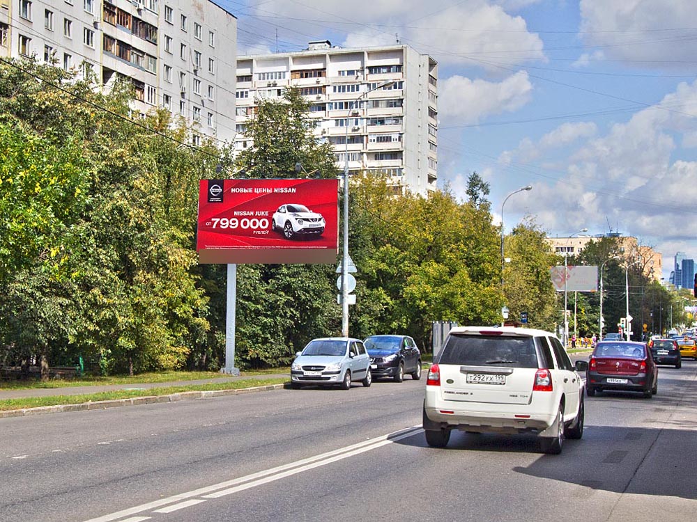 Фотография рекламного носителя, тип: Билборд 3x6, адрес: Кастанаевская ул., д.56, Москва, Россия. Сторона B1 №81092