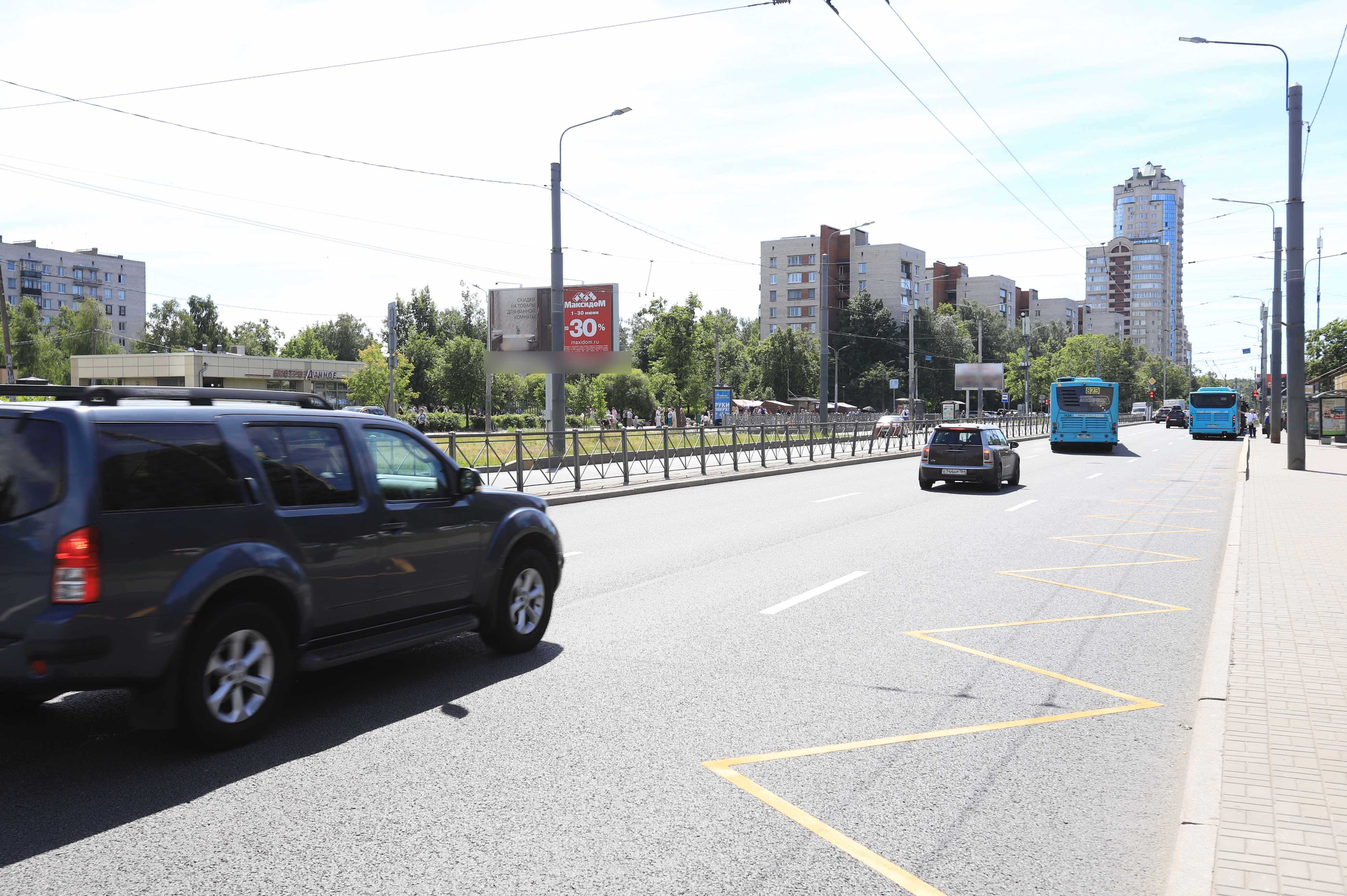 Фотография рекламного носителя, тип: Билборд 3x6, адрес: Ветеранов пр-т., д.36, корпус 2, Санкт-Петербург, Россия. Сторона Б №106173
