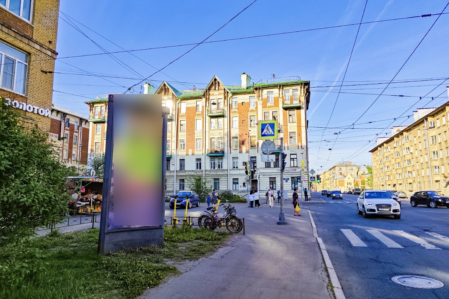 Фотография рекламного носителя, тип: Пиллар 3x1.4, адрес: Малый В.О. пр-т. Х Гаванская ул., д.44, Санкт-Петербург, Россия. Сторона Б №687625