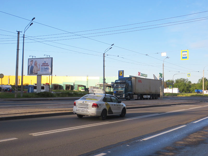 Фотография рекламного носителя, тип: Билборд 3x6, адрес: Салова ул., д.82, Санкт-Петербург, Россия. Сторона B №169953