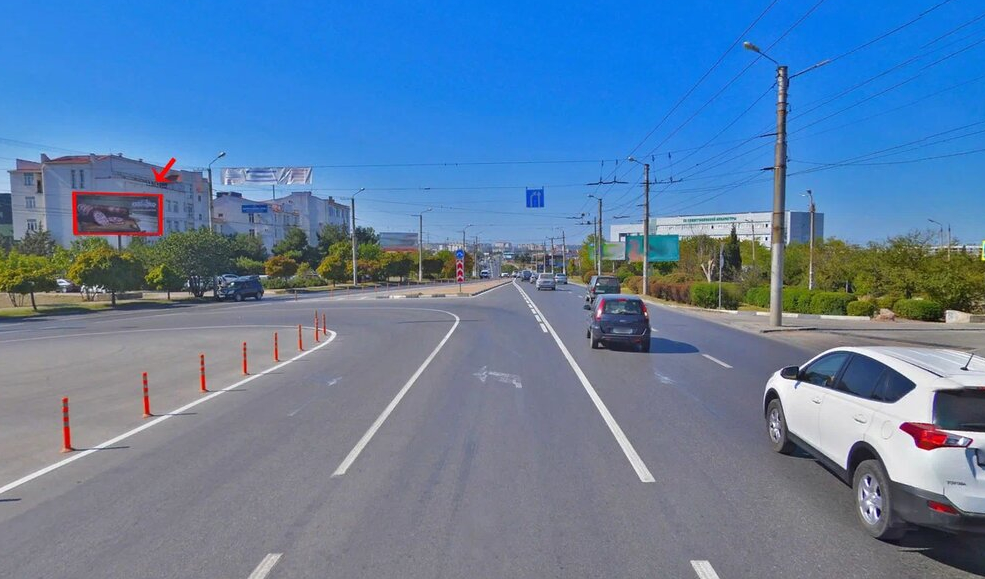 Фотография рекламного носителя, тип: Билборд 3x6, адрес: Вакуленчука ул., перед АЗС АКАР, Севастополь, Россия. Сторона Б №364852