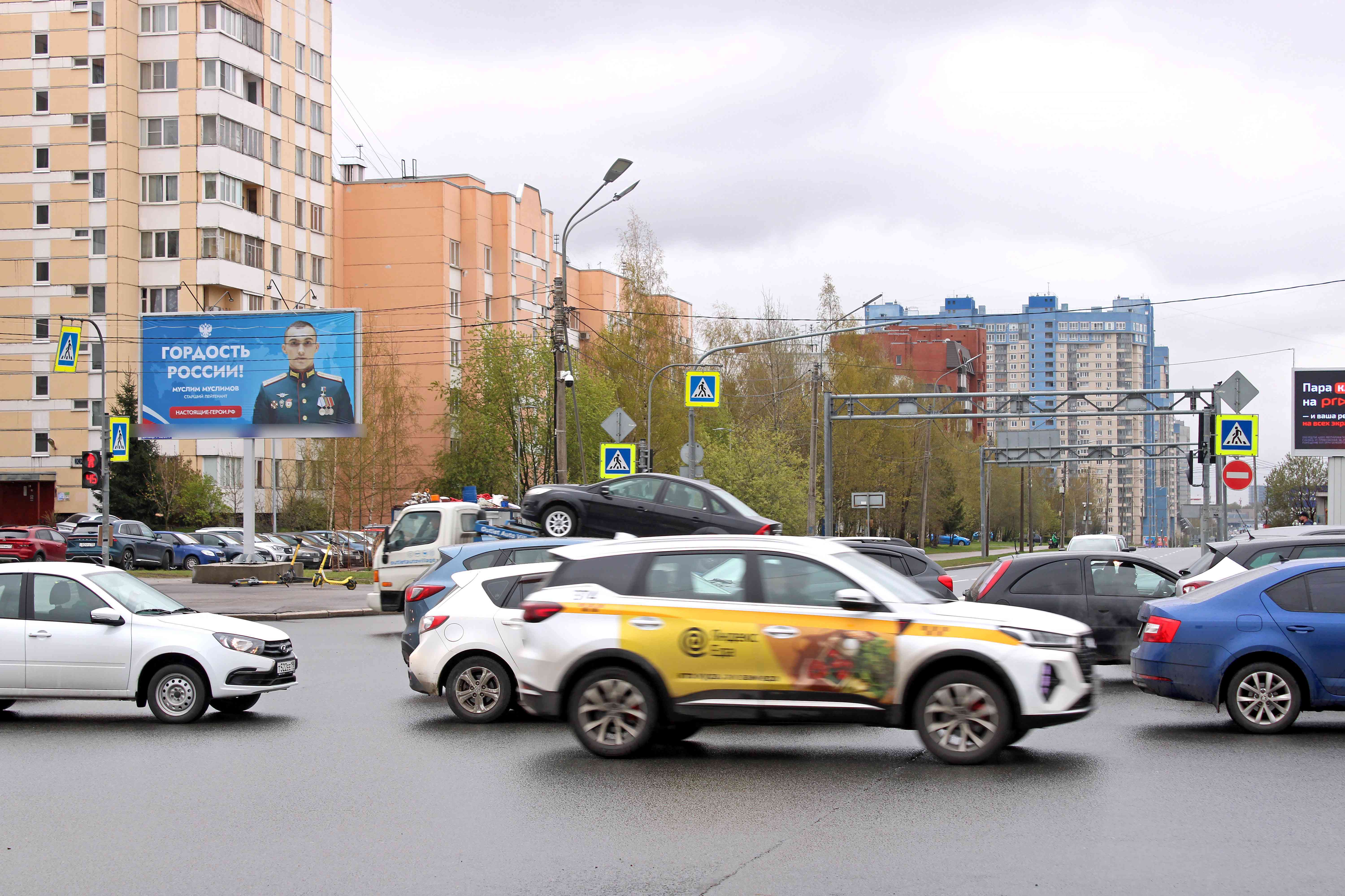 Фотография рекламного носителя, тип: Билборд 3x6, адрес: Репищева ул., д.11 Х Вербная ул., Санкт-Петербург, Россия. Сторона Б №106714