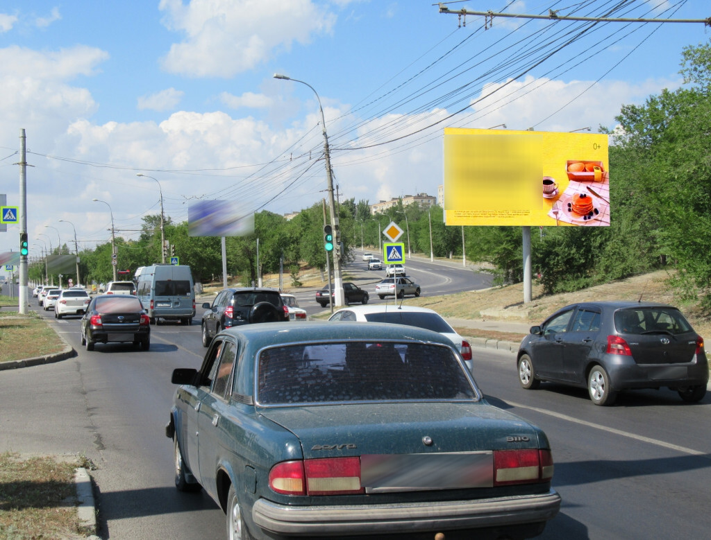Фотография рекламного носителя, тип: Билборд 3x6, адрес: Ленина пр-т. Х Тарифная ул., Волгоград, Волгоградская область, Россия. Сторона А12 №111505