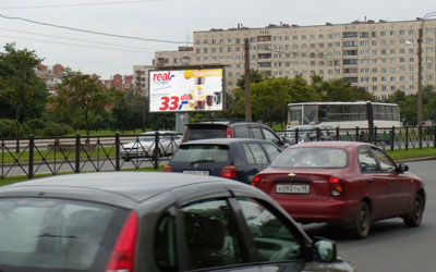 Фотография рекламного носителя, тип: Билборд 3x6, адрес: Славы пр-т., д.38, Санкт-Петербург, Россия. Сторона B №171911
