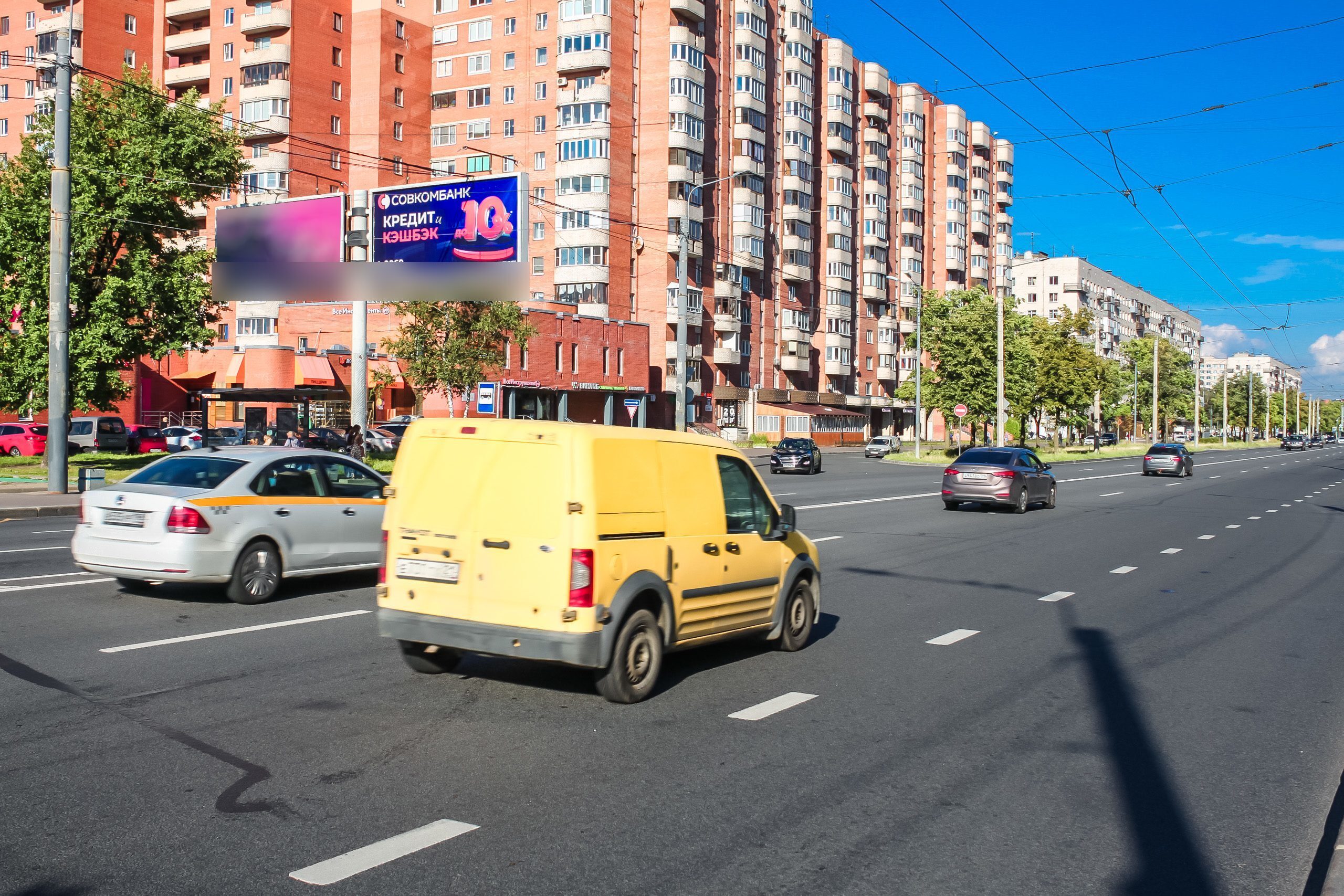 Фотография рекламного носителя, тип: Билборд 3x6, адрес: Ветеранов пр-т. Х Маршала Жукова пр-т., Санкт-Петербург, Россия. Сторона Б2 №490015