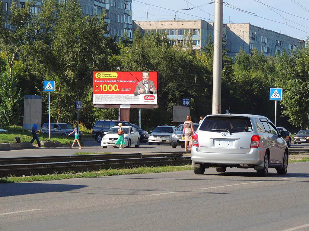 Фотография рекламного носителя, тип: Билборд 3x6, адрес: Попова ул., д.98, Барнаул, Алтайский край, Россия. Сторона B №87855