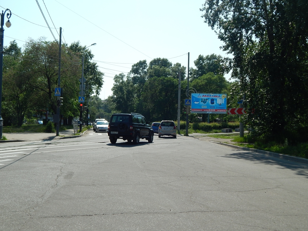 Фотография рекламного носителя, тип: Билборд 3x6, адрес: Ленинградская ул. Х Станционная ул., Хабаровск, Хабаровский край, Россия. Сторона А №92743