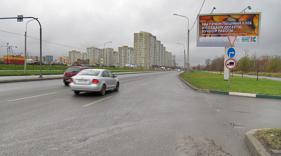 Фотография рекламного носителя, тип: Билборд 3x6, адрес: Димитрова ул. Х Софийская ул., д.73, корп.2, Санкт-Петербург, Россия. Сторона А №165788