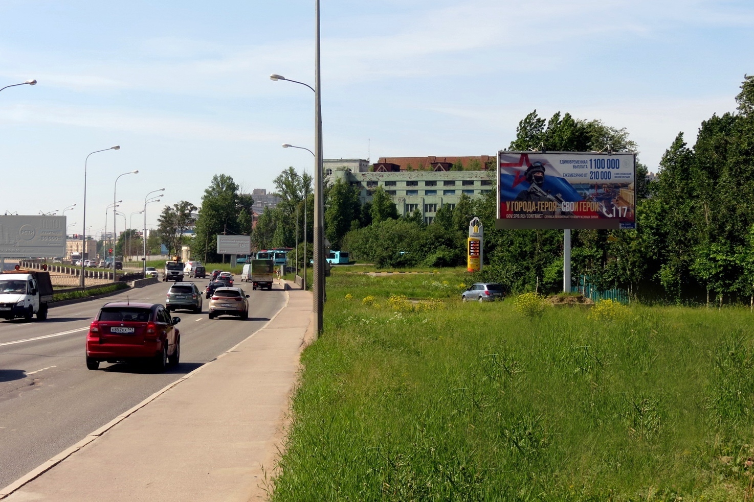 Фотография рекламного носителя, тип: Билборд 3x6, адрес: Октябрьская наб., д.114, поз.1, Санкт-Петербург, Россия. Сторона А №638124