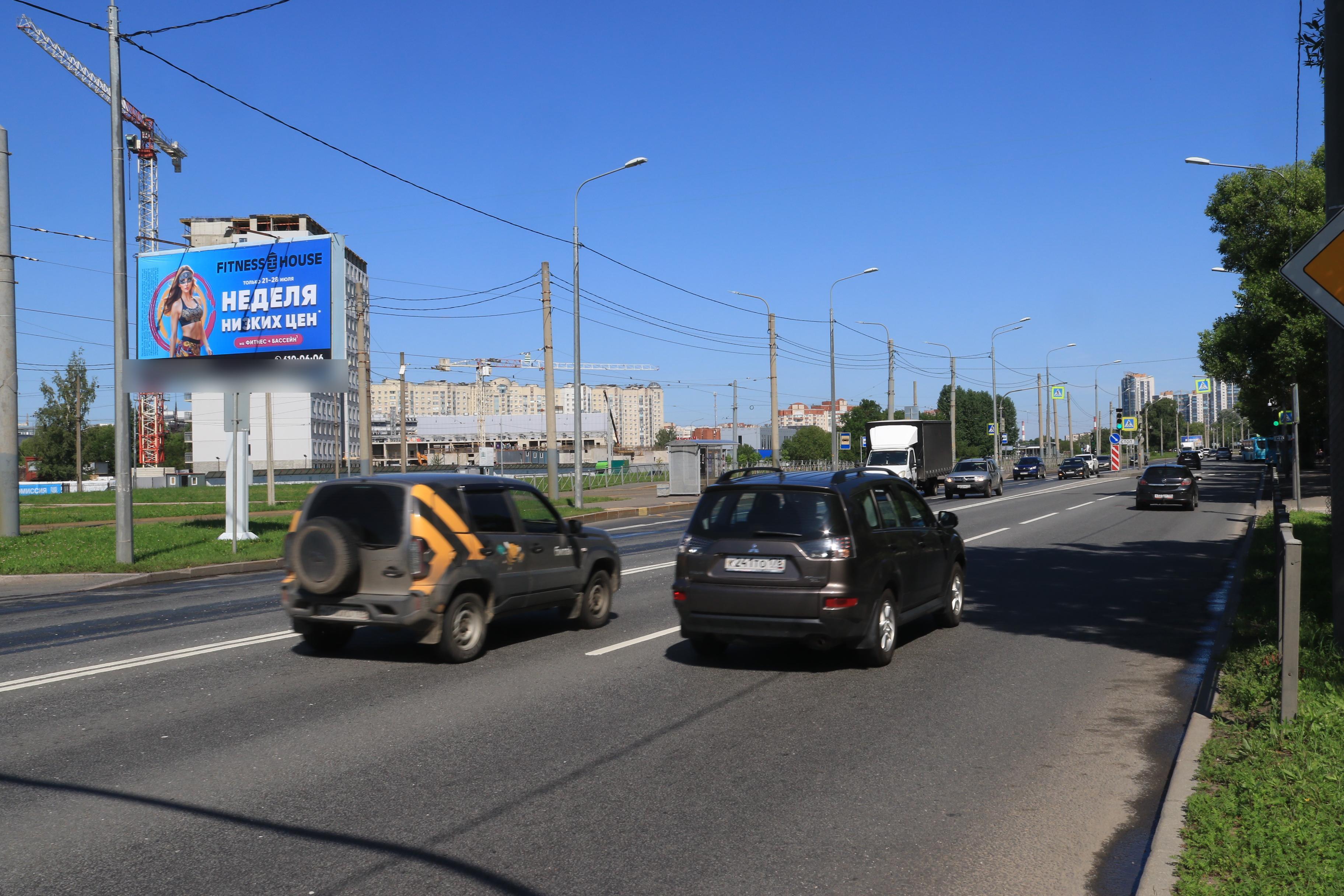 Фотография рекламного носителя, тип: Билборд 3x6, адрес: Стачек пр-т., д.119, Санкт-Петербург, Россия. Сторона Б №708185