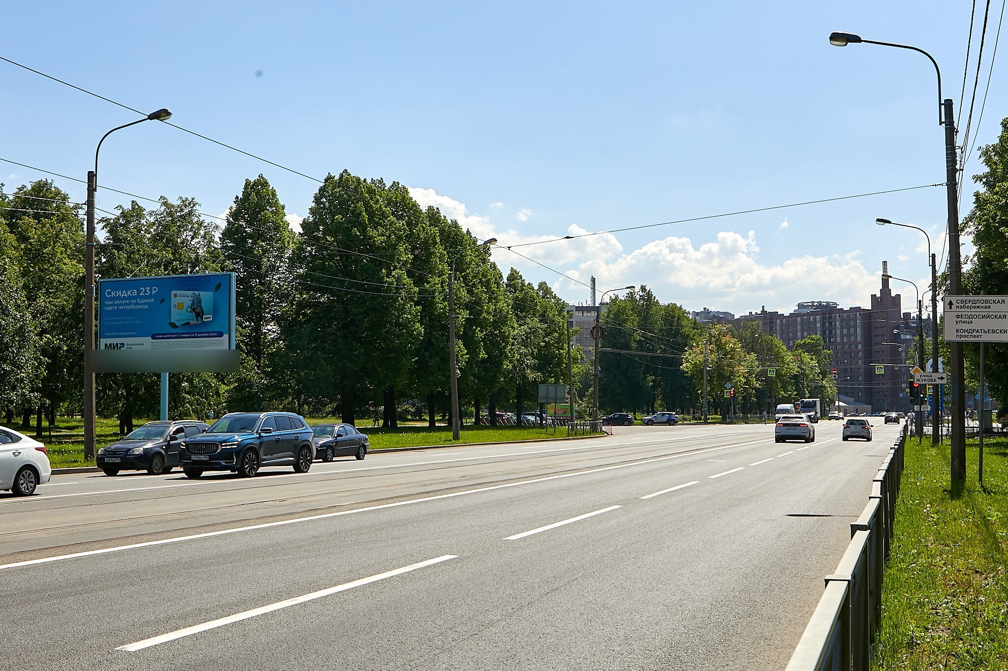 Фотография рекламного носителя, тип: Билборд 3x6, адрес: Пискаревский пр-т. Х Жукова ул., Санкт-Петербург, Россия. Сторона Б №120375