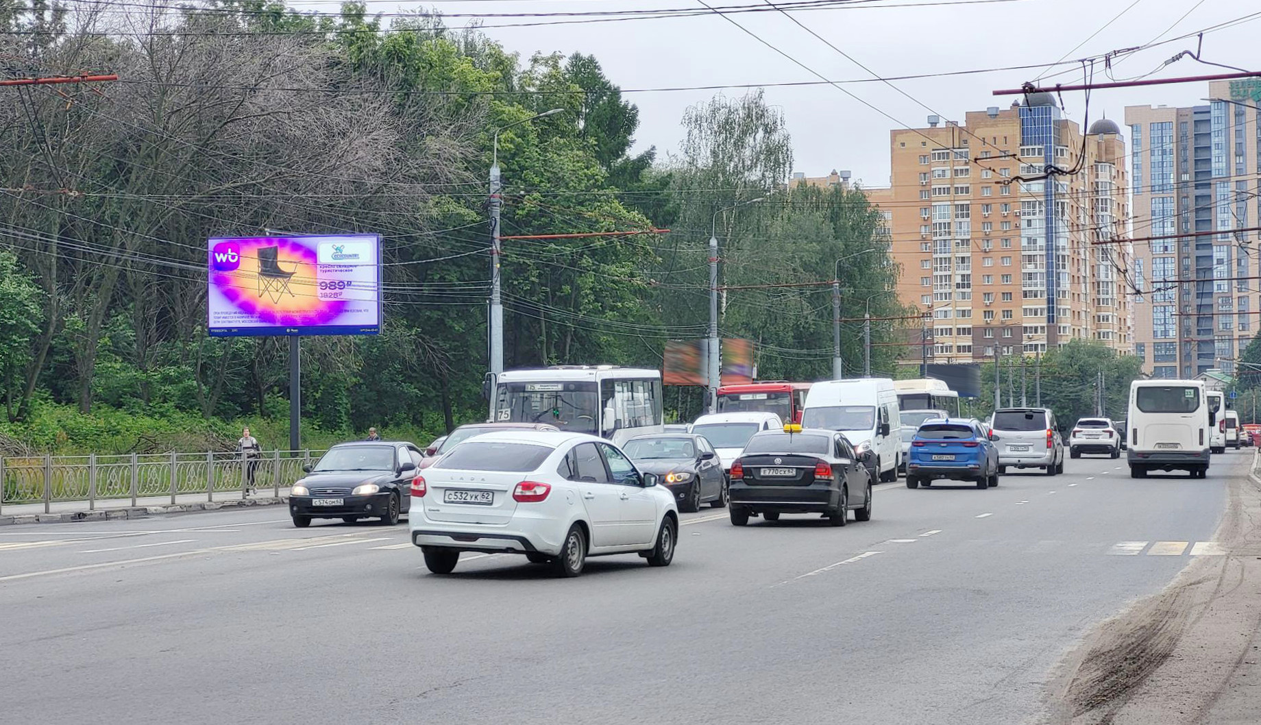 Фотография рекламного носителя, тип: Билборд 3x6, адрес: Касимовское ш., д.67 А Х Советской Армии ул., Рязань, Рязанская область, Россия. Сторона Б1 №1374224