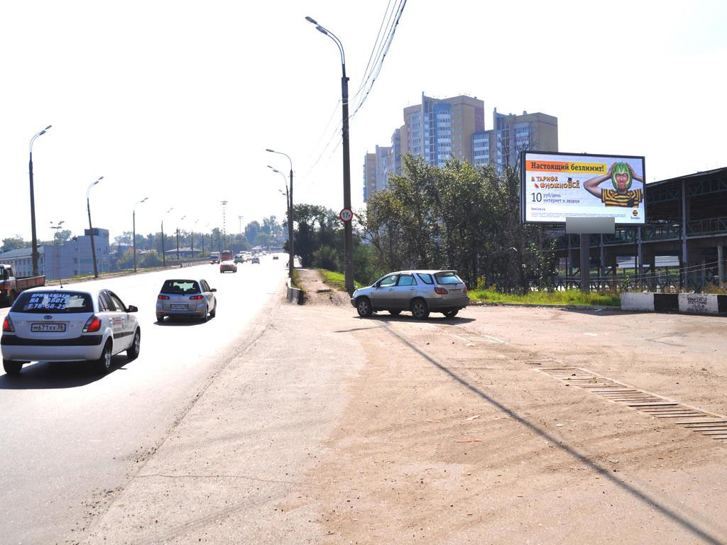 Фотография рекламного носителя, тип: Билборд 3x6, адрес: Иркутный мост Х Набережная Иркута ул., Иркутск, Иркутская область, Россия. Сторона A №85291