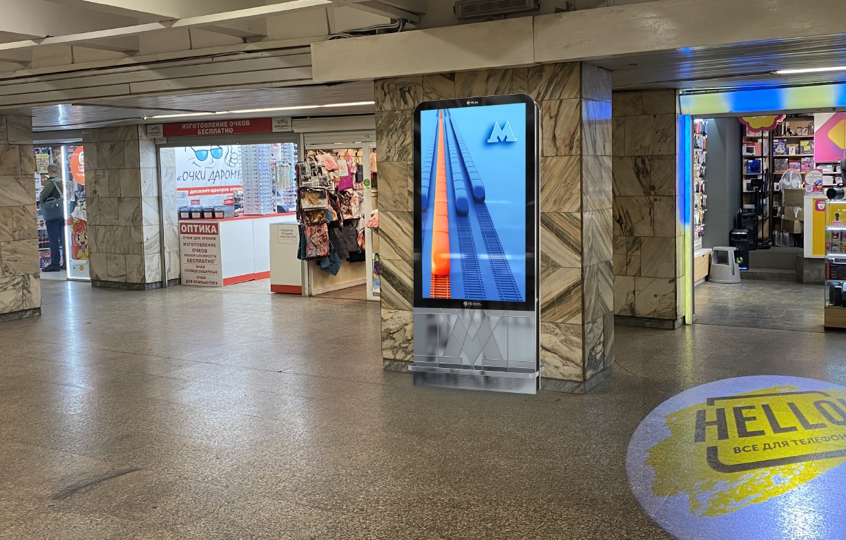 Фотография рекламного носителя, тип: Видеоэкран, адрес: Станция метро «Площадь Ленина», линия Ленинская линия, Новосибирск, Новосибирская область, Россия. Сторона/вариант А1 №1419815