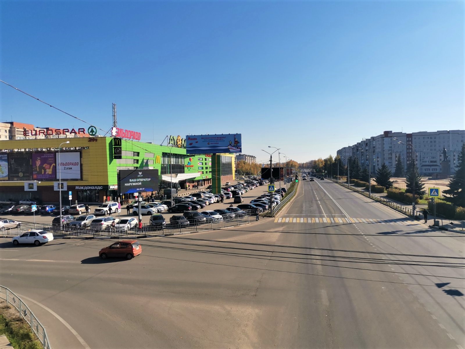 Фотография рекламного носителя, тип: Суперсайт 5x15, адрес: Ленина пл., Кстово, Нижегородская область, Россия. Сторона Б №811417