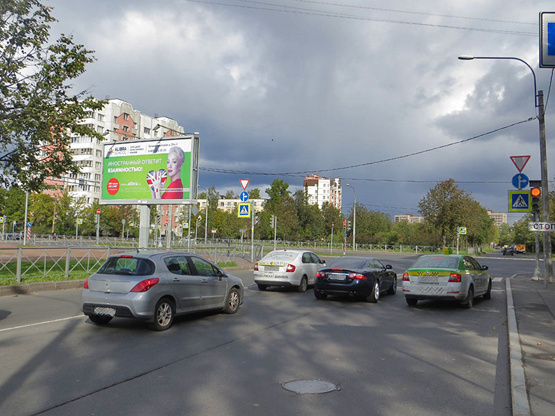 Фотография рекламного носителя, тип: Билборд 3x6, адрес: Новаторов б-р., д.66 Х Подводника Кузьмина ул., Санкт-Петербург, Россия. Сторона В №164880