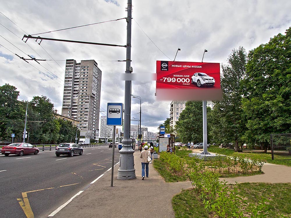 Фотография рекламного носителя, тип: Билборд 3x6, адрес: Жукова Маршала пр-т., д.24, Москва, Россия. Сторона A №81095