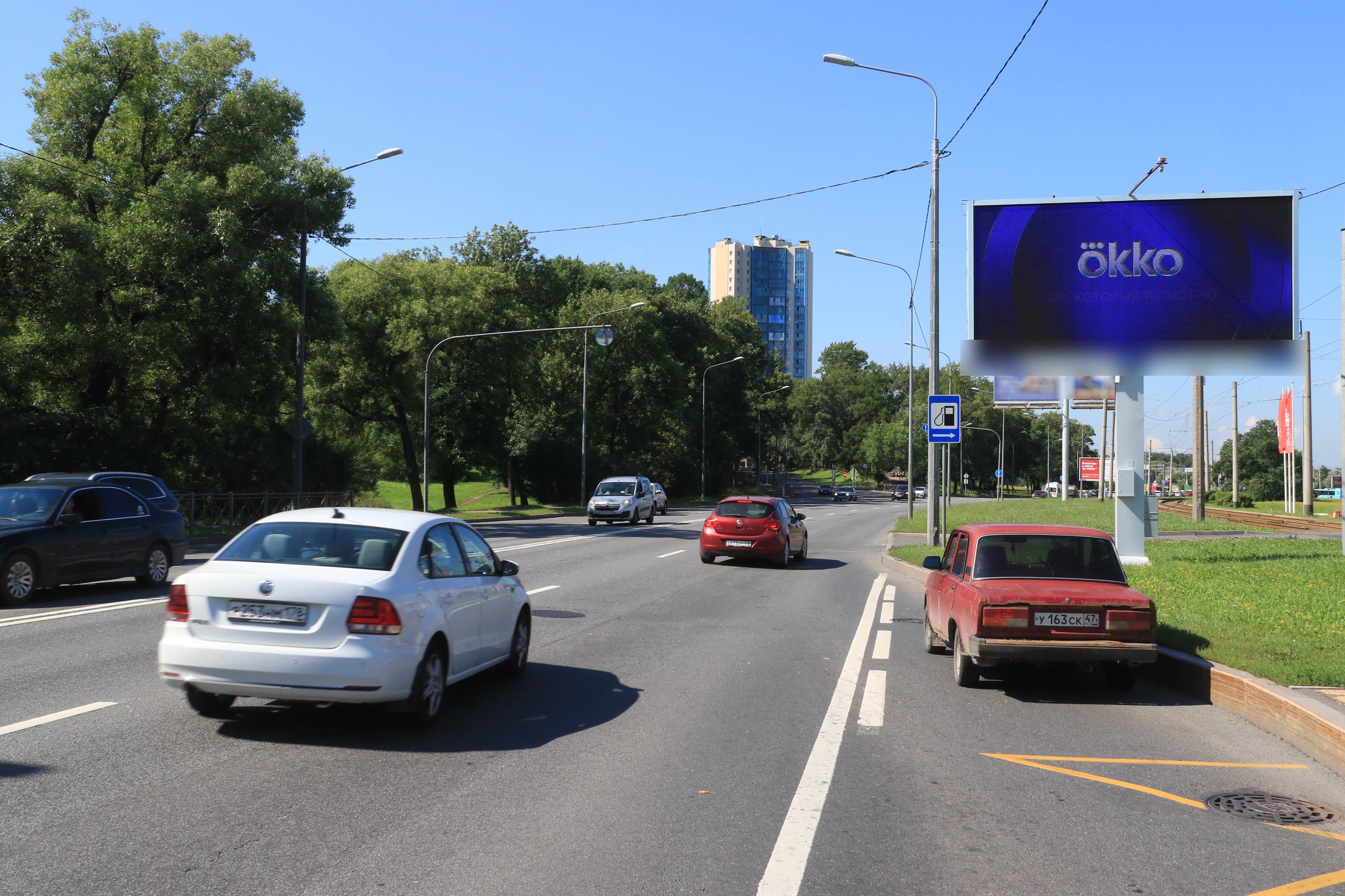 Фотография рекламного носителя, тип: Билборд 3x6, адрес: Стачек пр-т., д.119, Санкт-Петербург, Россия. Сторона А1 №708184
