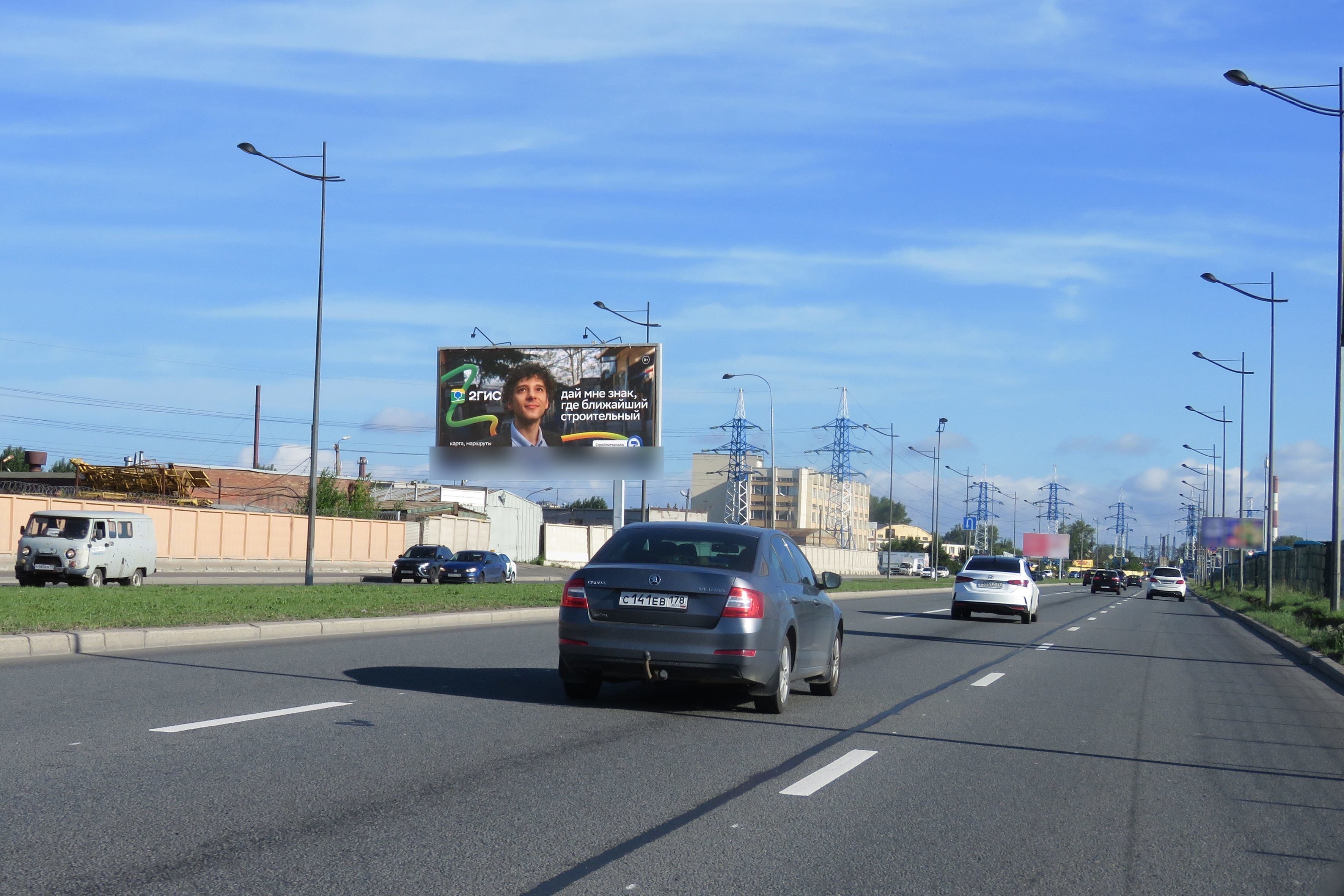 Фотография рекламного носителя, тип: Билборд 3x6, адрес: Витебский пр-т. Х Рощинская ул., д.48К, Санкт-Петербург, Россия. Сторона А1 №118667