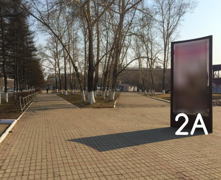 Фотография рекламного носителя, тип: Пиллар 3x1.4, адрес: Мира пр-т., д.37, поз.2, Комсомольск-на-Амуре, Хабаровский край, Россия. Сторона 2А №1370223