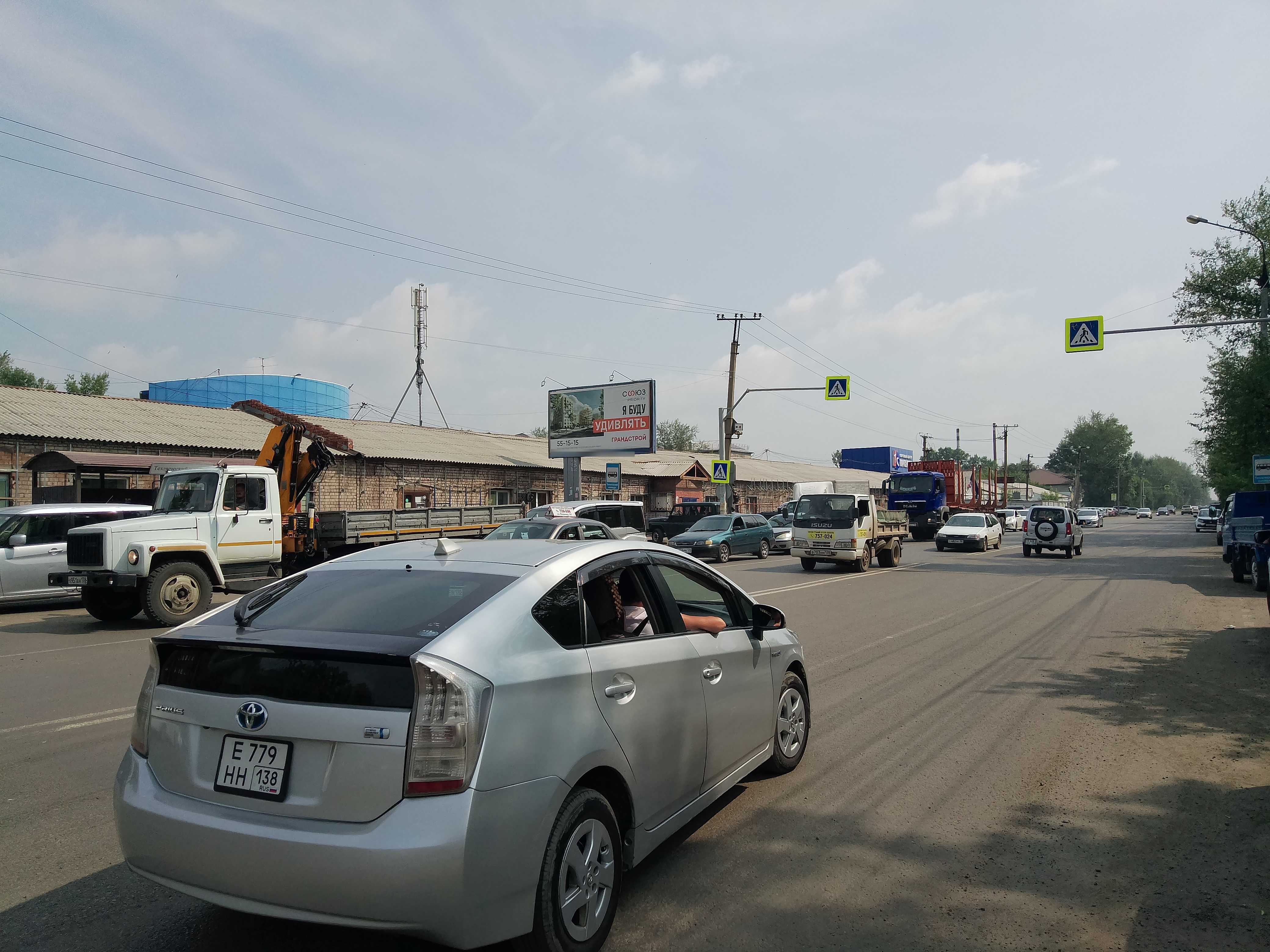 Фотография рекламного носителя, тип: Билборд 3x6, адрес: Баррикад ул., рынок "Торгсервис", Иркутск, Иркутская область, Россия. Сторона Б №155107