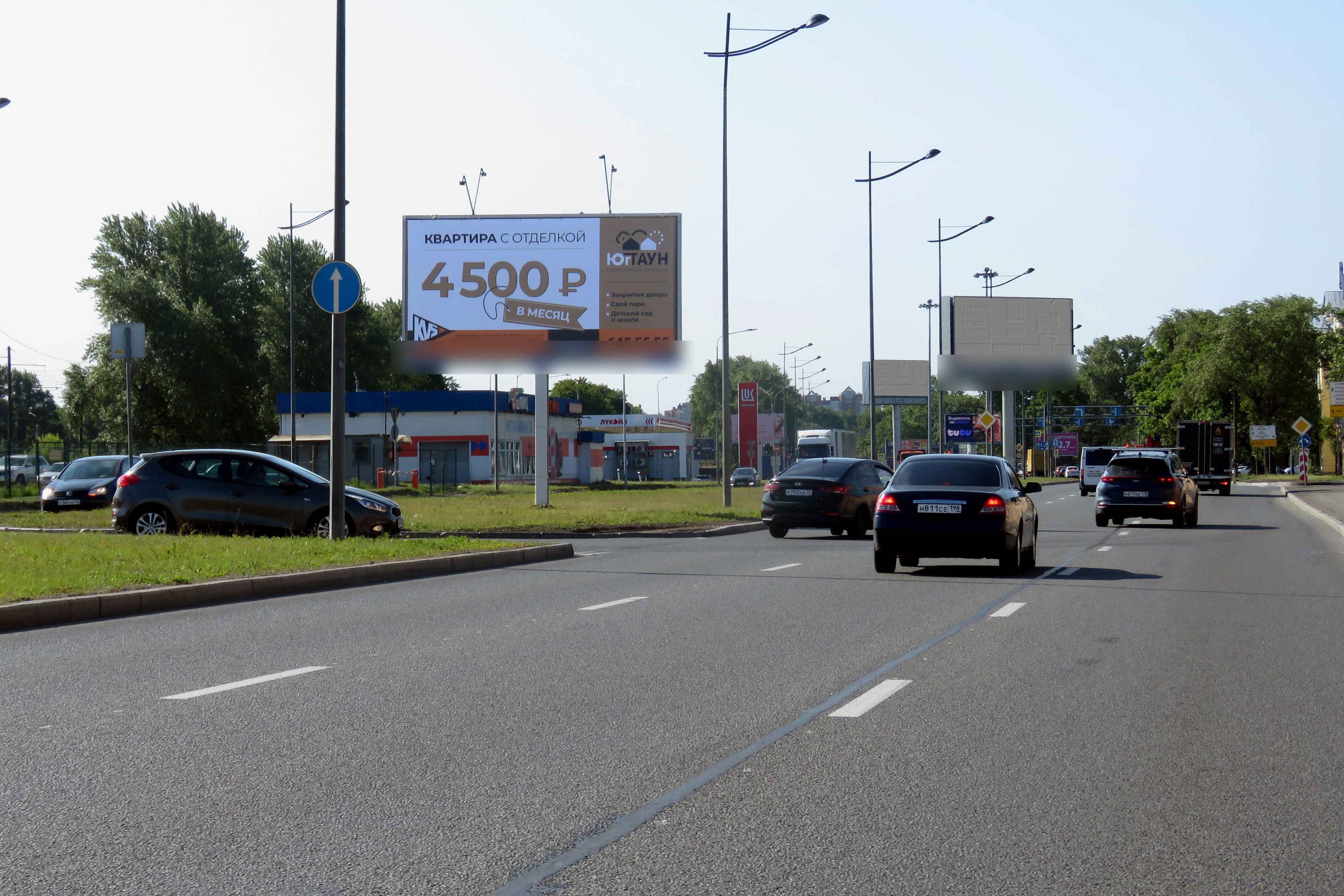 Фотография рекламного носителя, тип: Билборд 3x6, адрес: Витебский пр-т. Х Рощинская ул., д.48В, Санкт-Петербург, Россия. Сторона А2 №118670