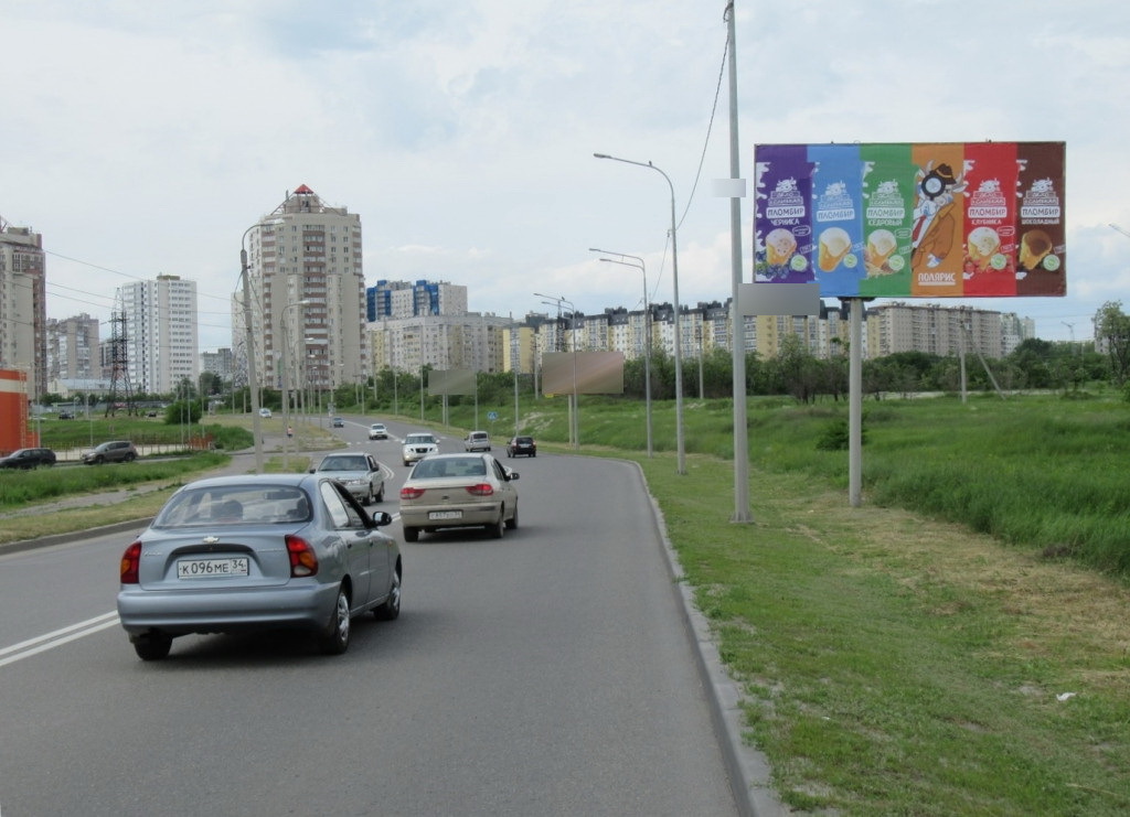 Фотография рекламного носителя, тип: Билборд 3x6, адрес: Землячки ул., д.110, Волгоград, Волгоградская область, Россия. Сторона А №111224