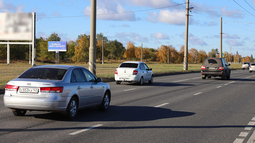 Фотография рекламного носителя, тип: Билборд 3x6, адрес: 2 220 м от Южное ш. Х Цеховой ул., Тольятти, Самарская область, Россия. Сторона B №1329723