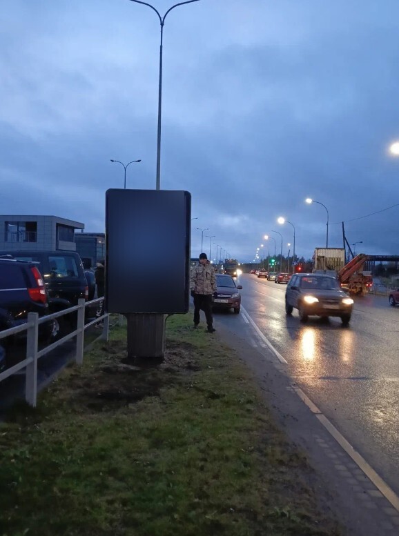 Фотография рекламного носителя, тип: Ситиформат 1.8x1.2, адрес: Шуйское ш., д.11, стр.3, Петрозаводск, Республика Карелия, Россия. Сторона Б №1397932