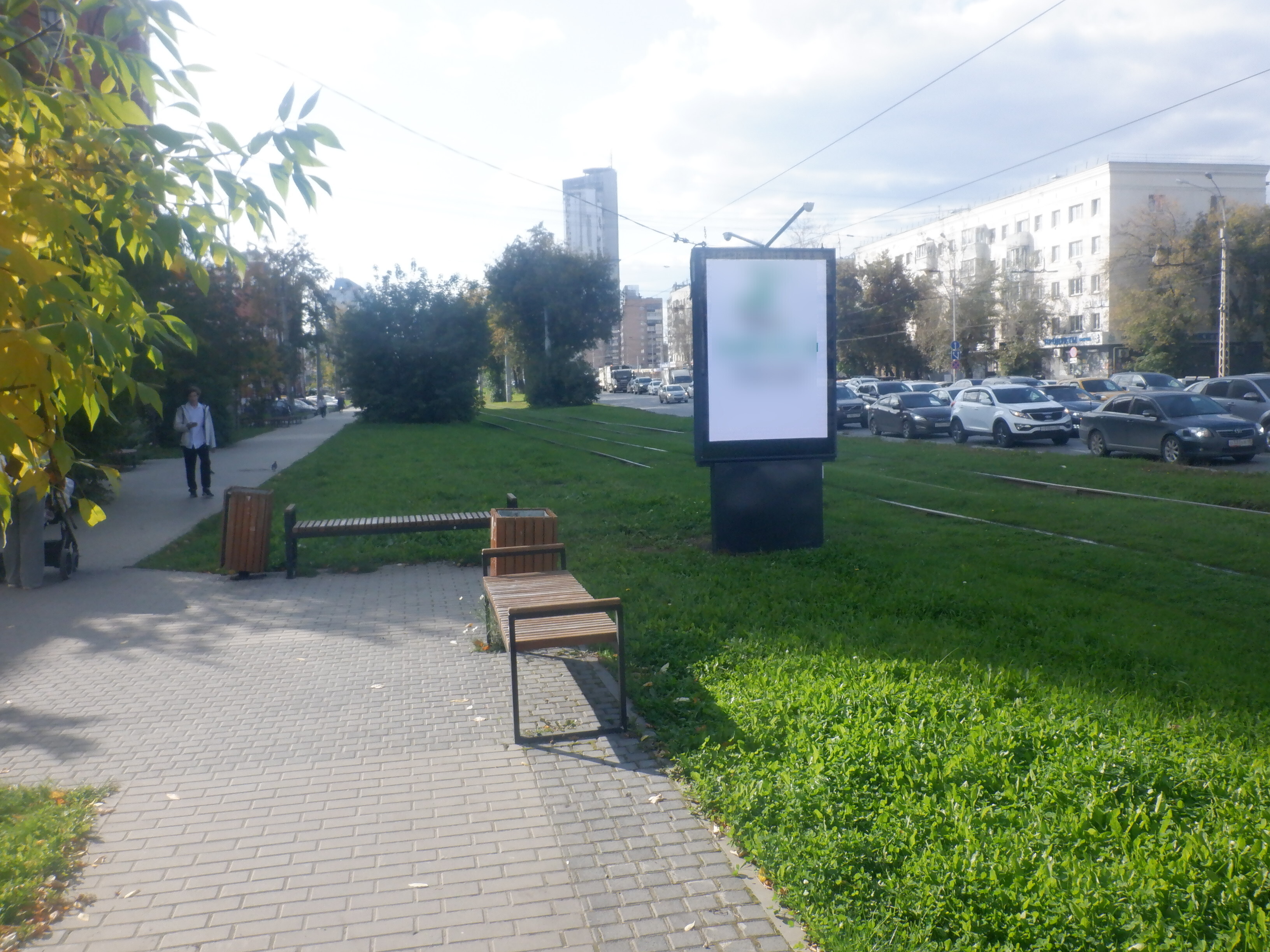 Фотография рекламного носителя, тип: Ситиформат 1.8x1.2, адрес: Челюскинцев ул., д.110, Екатеринбург, Свердловская область, Россия. Сторона В1-В12 №1382216