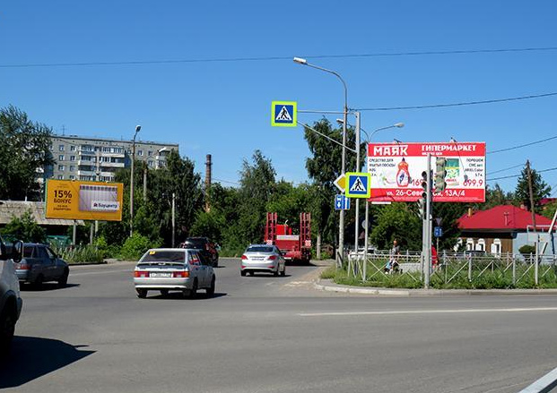 Фотография рекламного носителя, тип: Билборд 3x6, адрес: Орджоникидзе ул. Х Северная 25-я ул., д.95, Омск, Омская область, Россия. Сторона А №961117