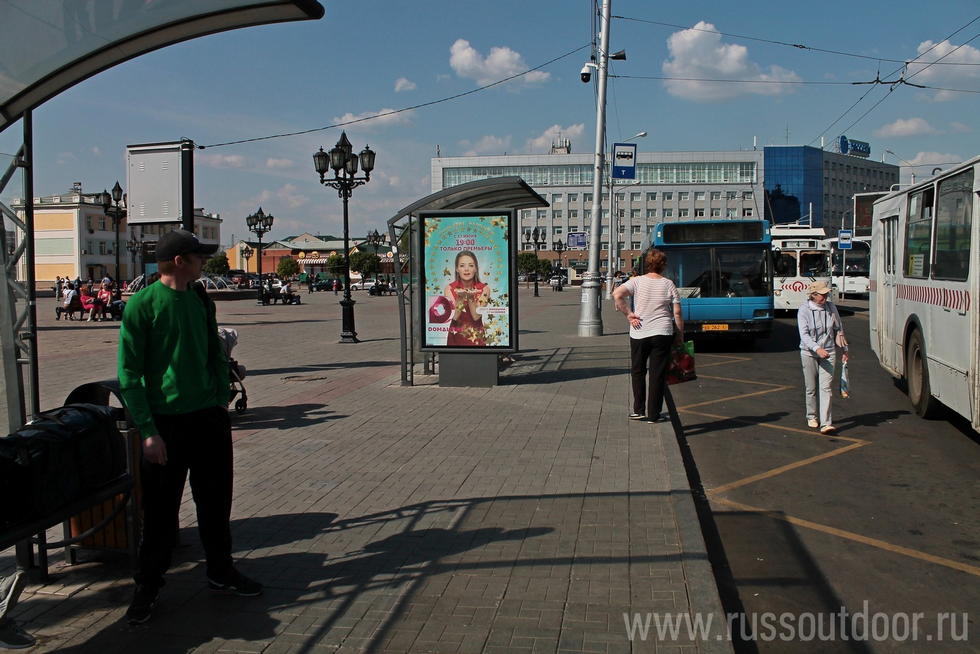 Фотография рекламного носителя, тип: Ситиформат 1.8x1.2, адрес: Привокзальная пл., Красноярск, Красноярский край, Россия. Сторона Б №158703