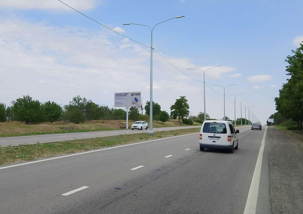 Фотография рекламного носителя, тип: Билборд 3x6, адрес: Донецкое ш., 750м до Новосибирская ул., Мариуполь, Донецкая область, Россия. Сторона B №1398039