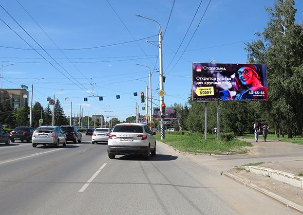 Фотография рекламного носителя, тип: Билборд 3x6, адрес: Красный путь ул., д.72 Х 6-я Северная ул., Омск, Омская область, Россия. Сторона А №197588