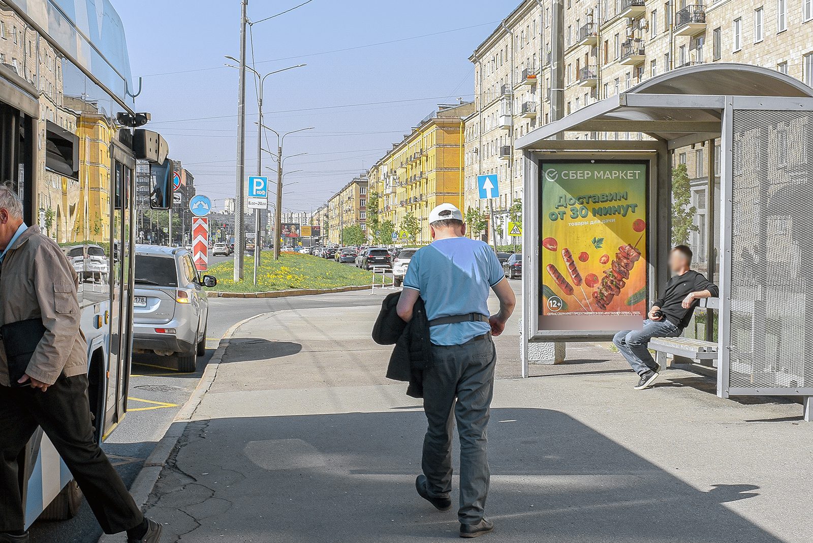 Фотография рекламного носителя, тип: Остановка 1.8x1.2, адрес: Наличная ул., д.19 X Шкиперский проток ул., Санкт-Петербург, Россия. Сторона А №164233