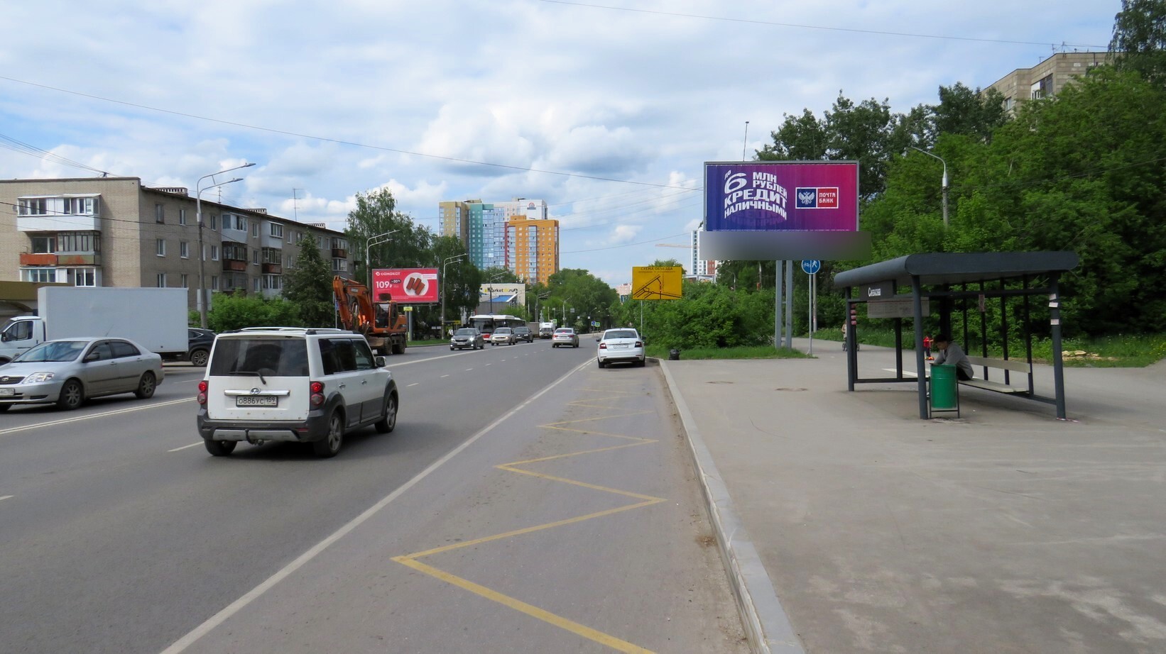 Фотография рекламного носителя, тип: Билборд 3x6, адрес: Карпинского ул. Х Сивкого ул., Пермь, Пермский край, Россия. Сторона А1-А3 №758189