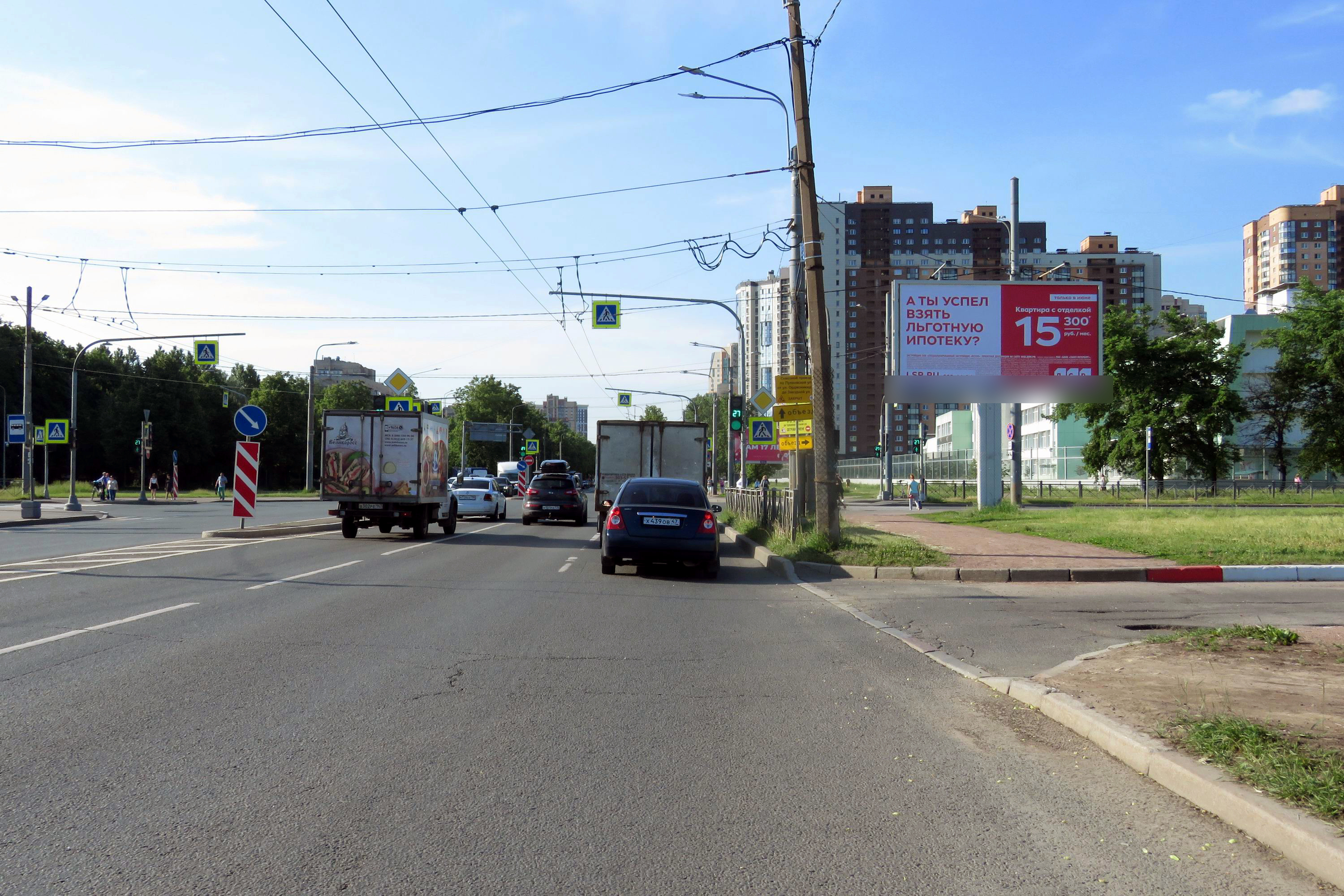 Фотография рекламного носителя, тип: Билборд 3x6, адрес: Космонавтов пр-т. X Орджоникидзе ул., д.50, Санкт-Петербург, Россия. Сторона А №638146