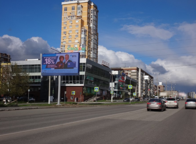 Фотография рекламного носителя, тип: Билборд 3x6, адрес: 10 лет Октября ул., д.7, Ижевск, Республика Удмуртия, Россия. Сторона Б1 №292735