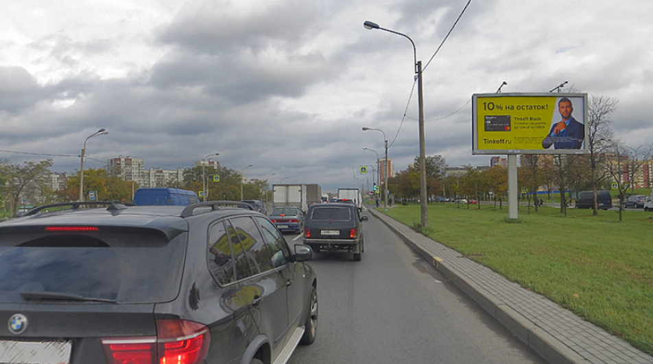 Фотография рекламного носителя, тип: Билборд 3x6, адрес: Дунайский пр-т. Х Загребский б-р., д.23, корп.1, Санкт-Петербург, Россия. Сторона А №165795