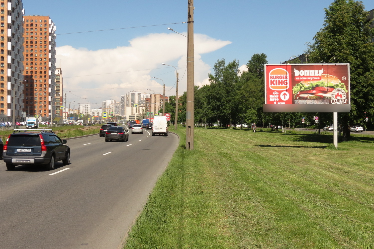 Фотография рекламного носителя, тип: Билборд 3x6, адрес: Дальневосточный пр-т., д.38 Х Евдокима Огнева ул., Санкт-Петербург, Россия. Сторона А №684101