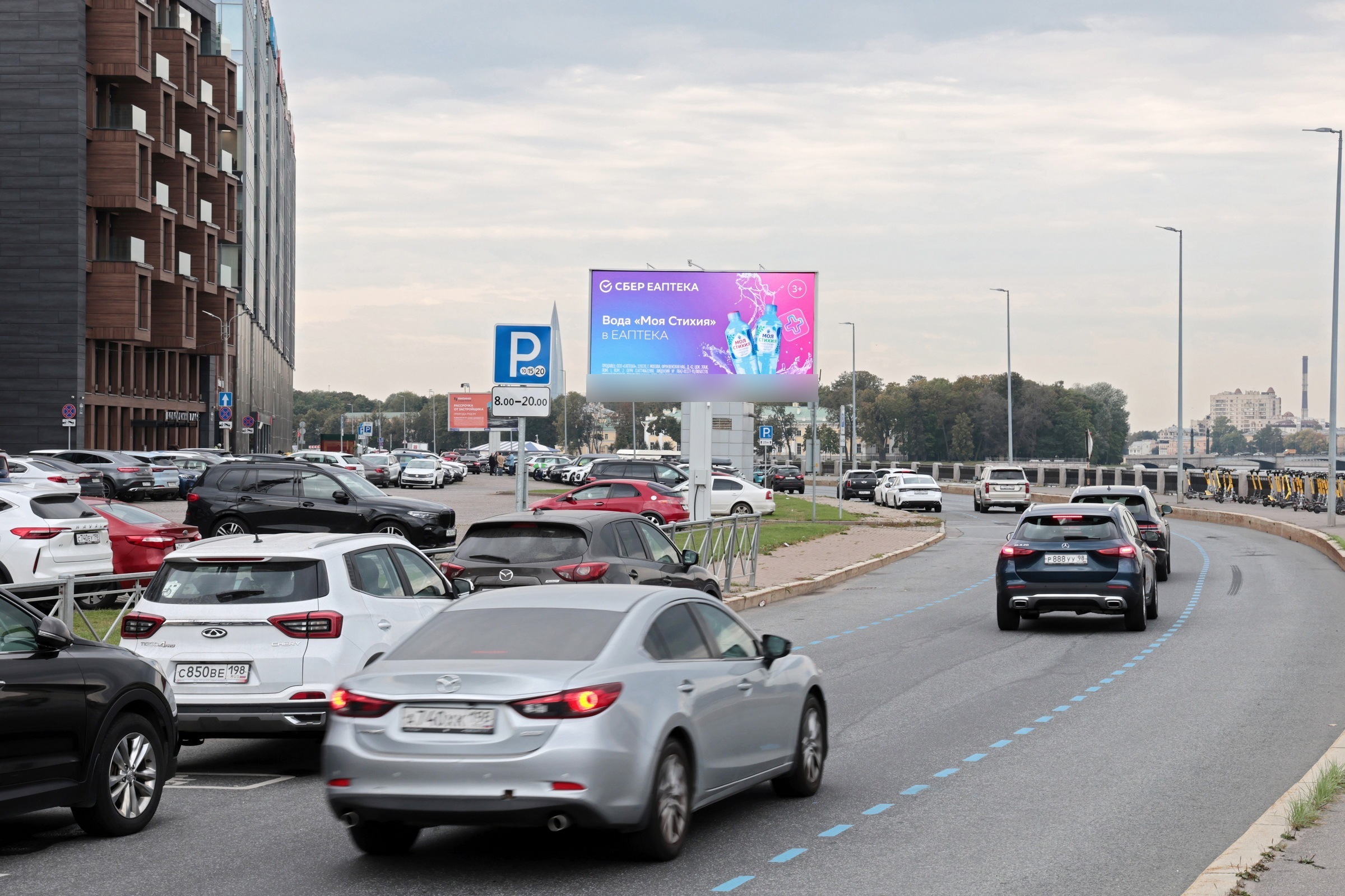 Фотография рекламного носителя, тип: Билборд 3x6, адрес: Аптекарская наб., д.18, Санкт-Петербург, Россия. Сторона А1 №106447