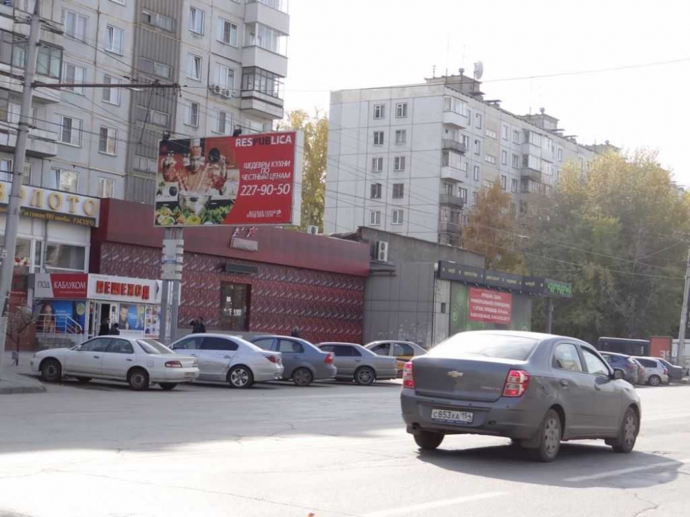 Фотография рекламного носителя, тип: Билборд 3x6, адрес: Бориса Богаткова ул., д.208/1, поз.1, Новосибирск, Новосибирская область, Россия. Сторона B №183433