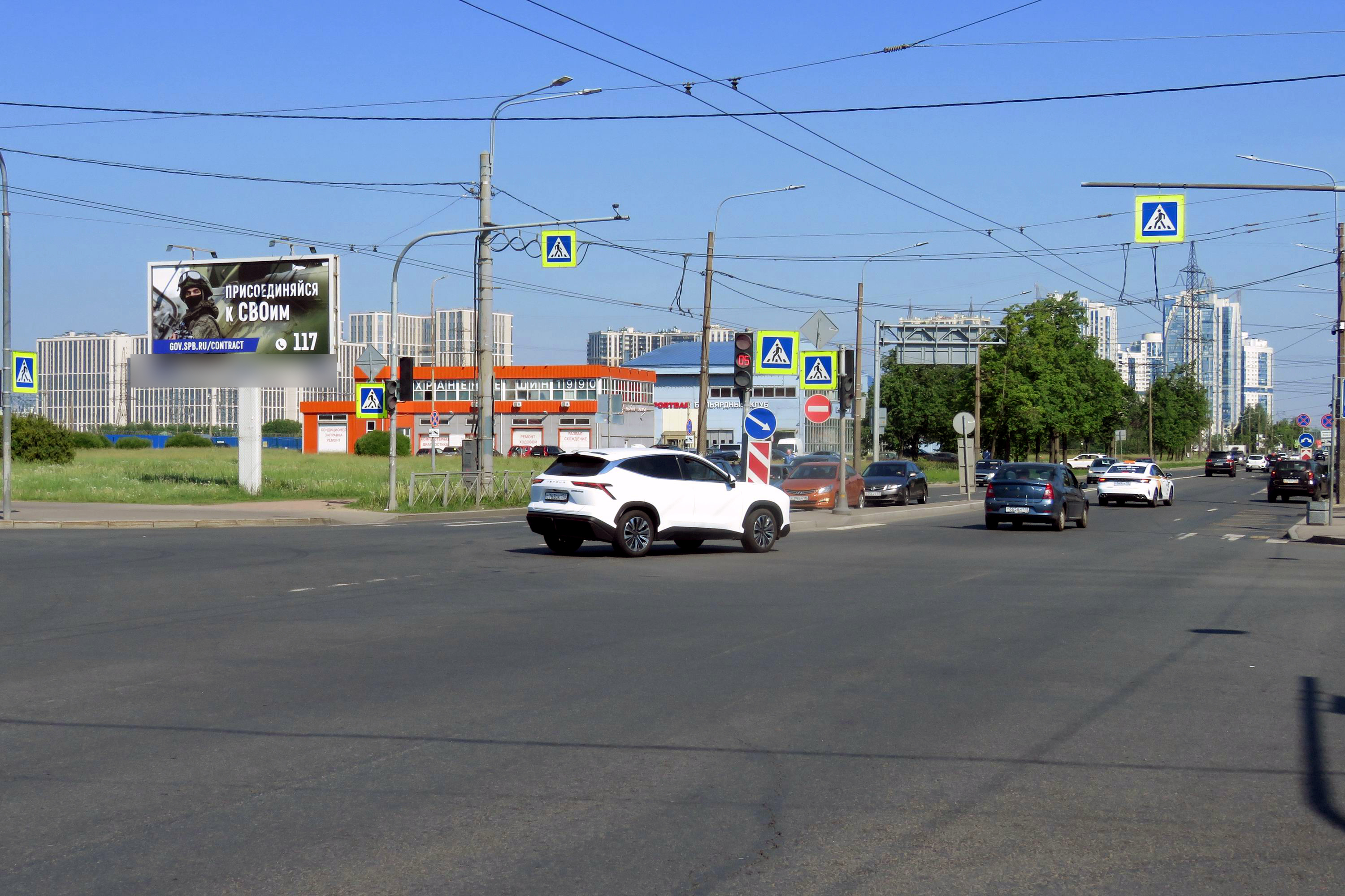 Фотография рекламного носителя, тип: Билборд 3x6, адрес: Космонавтов пр-т. X Орджоникидзе ул., д.50, Санкт-Петербург, Россия. Сторона Б1 №638147