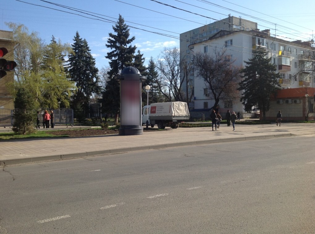 Фотография рекламного носителя, тип: Пиллар 3x1.4, адрес: Ставропольская ул., д.151, Краснодар, Краснодарский край, Россия. Сторона Б №1337634