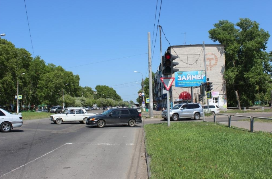 Фотография рекламного носителя, тип: Билборд 3x6, адрес: Ленина пр-т., д.47, Комсомольск-на-Амуре, Хабаровский край, Россия. Сторона А1 №1370271