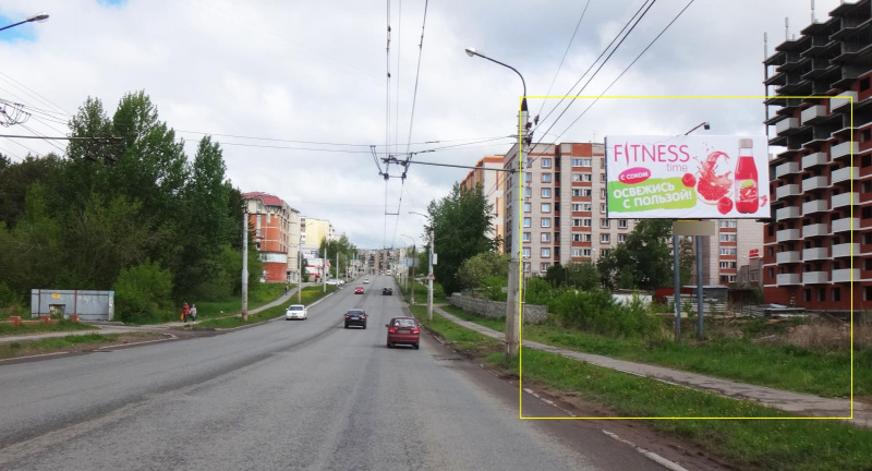 Фотография рекламного носителя, тип: Билборд 3x6, адрес: Петрова ул., ТЦ "Зебра", Ижевск, Республика Удмуртия, Россия. Сторона A №670963