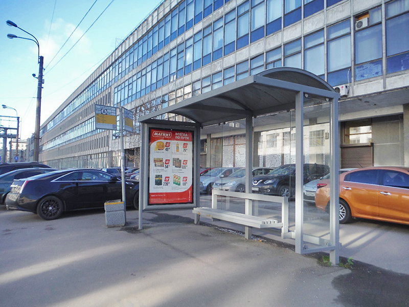 Фотография рекламного носителя, тип: Остановка 1.8x1.2, адрес: Кантемировская ул., д.5, Санкт-Петербург, Россия. Сторона А №164371