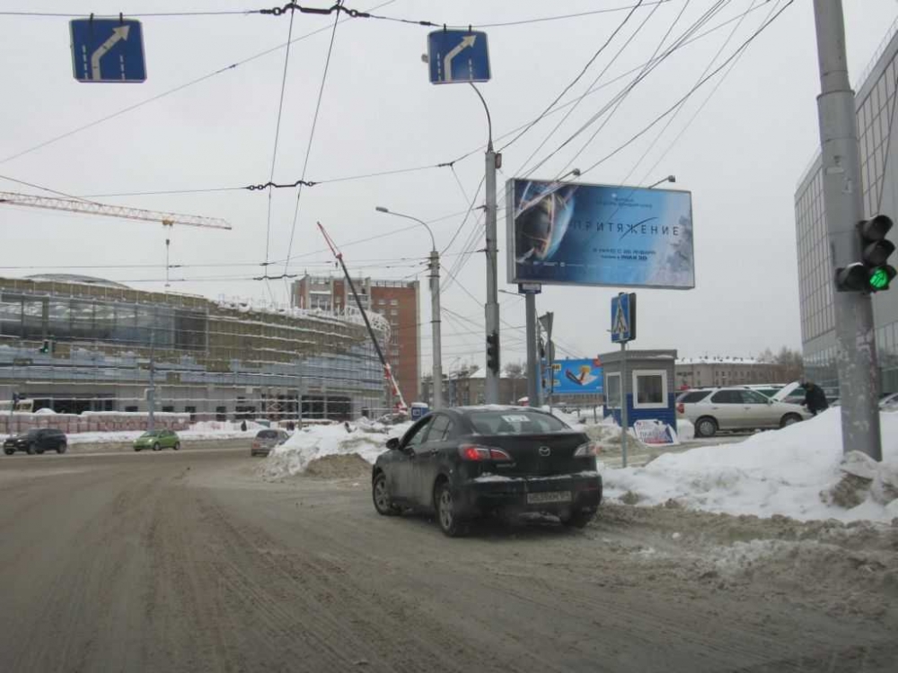 Фотография рекламного носителя, тип: Билборд 3x6, адрес: Богдана Хмельницкого ул. Х Дуси Ковальчук ул., Новосибирск, Новосибирская область, Россия. Сторона A №183436