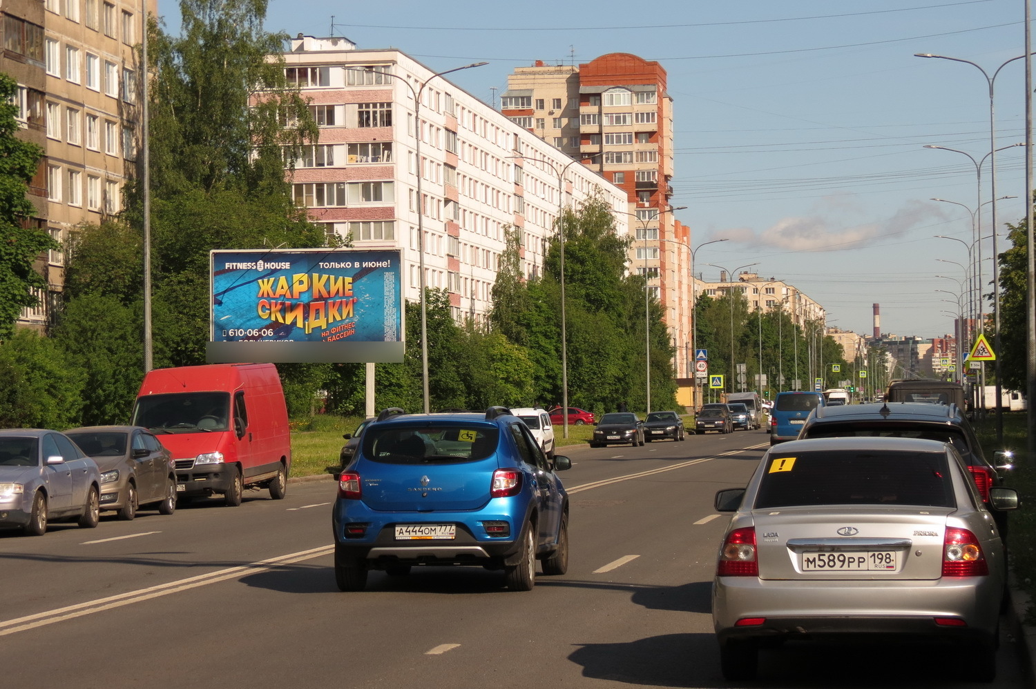 Фотография рекламного носителя, тип: Билборд 3x6, адрес: Искровский пр-т., д.25, Санкт-Петербург, Россия. Сторона Б №684076