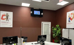 Фотография рекламного носителя, тип: Видеоэкран, адрес: МФЦ «», Покрышкина ул., д.34, Краснодар, Краснодарский край, Россия. Сторона/вариант №1026259